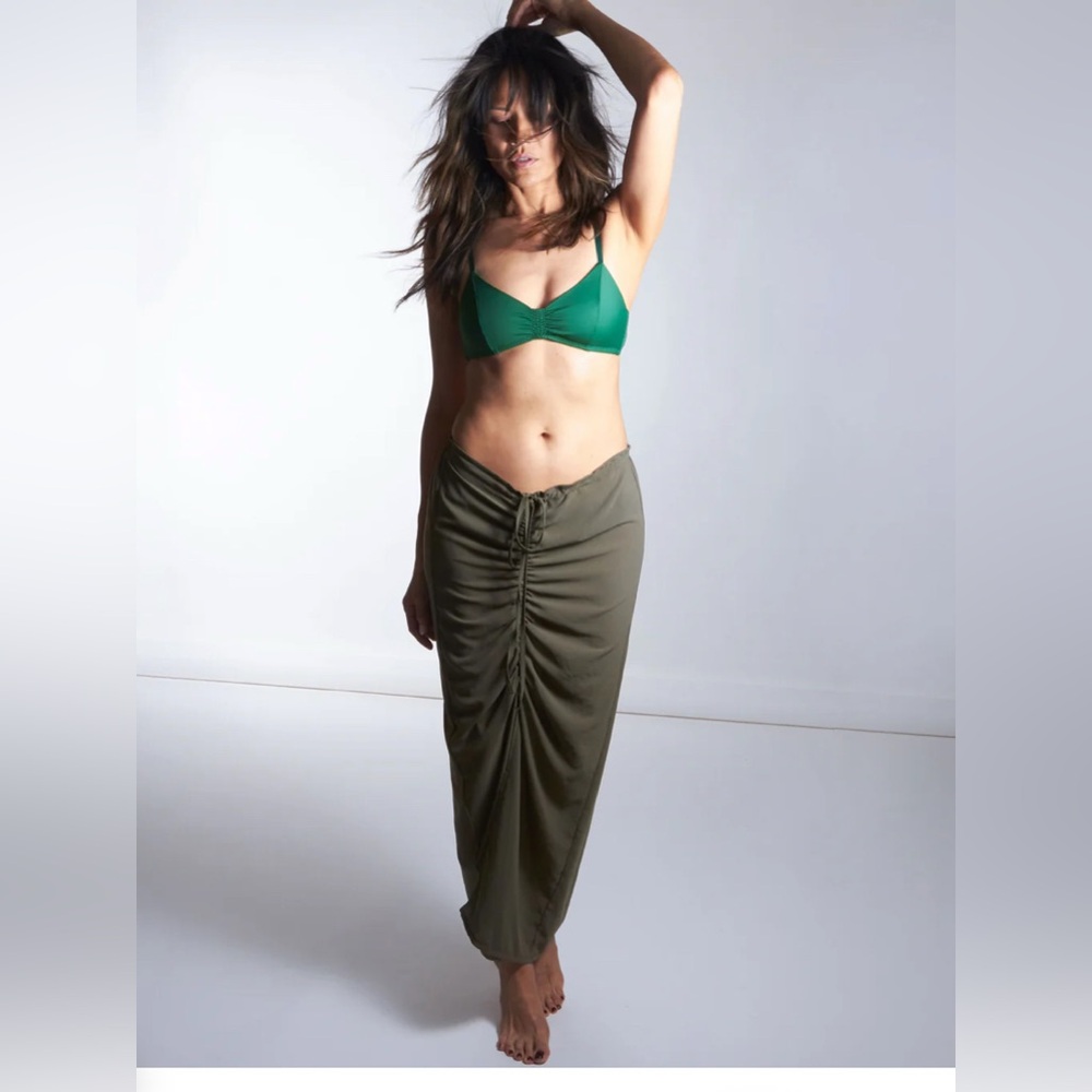 NWT malia mills skirt CHINATSU SHELBY GEORGETTE COLOR shelby green georgette S